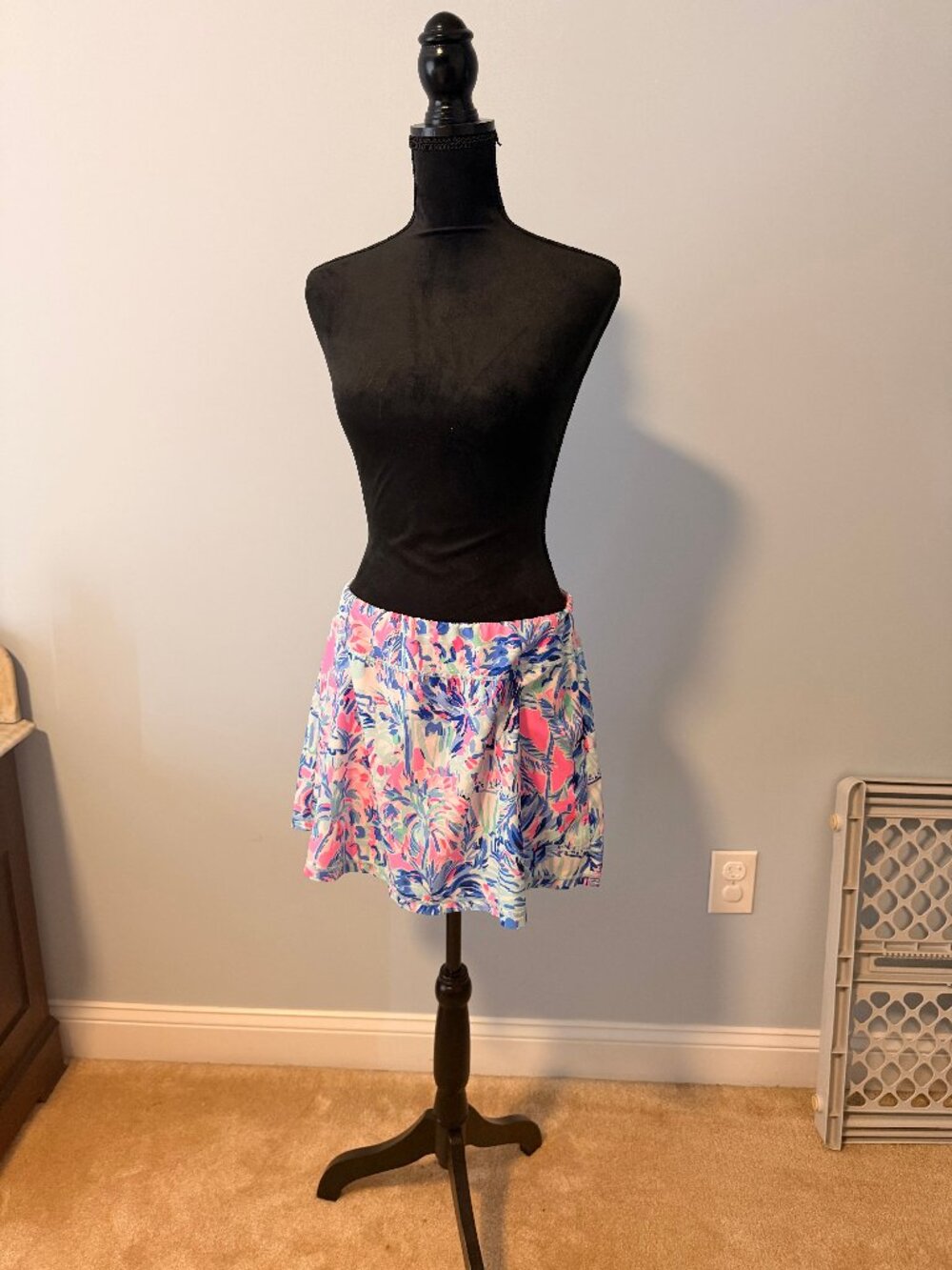 Lilly Pulitzer Active/Tennis Skort (Blue, Pink, White)- L